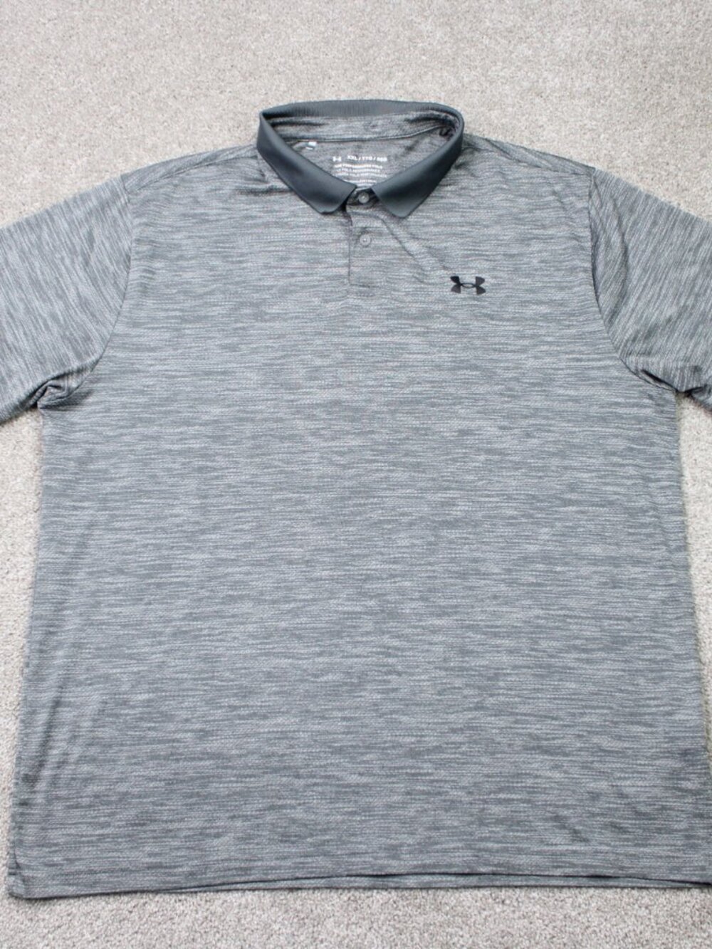 Under Armour Polo Shirt Mens 2XL XXL Gray UA Performance 2.0 Golf Short Sleeve